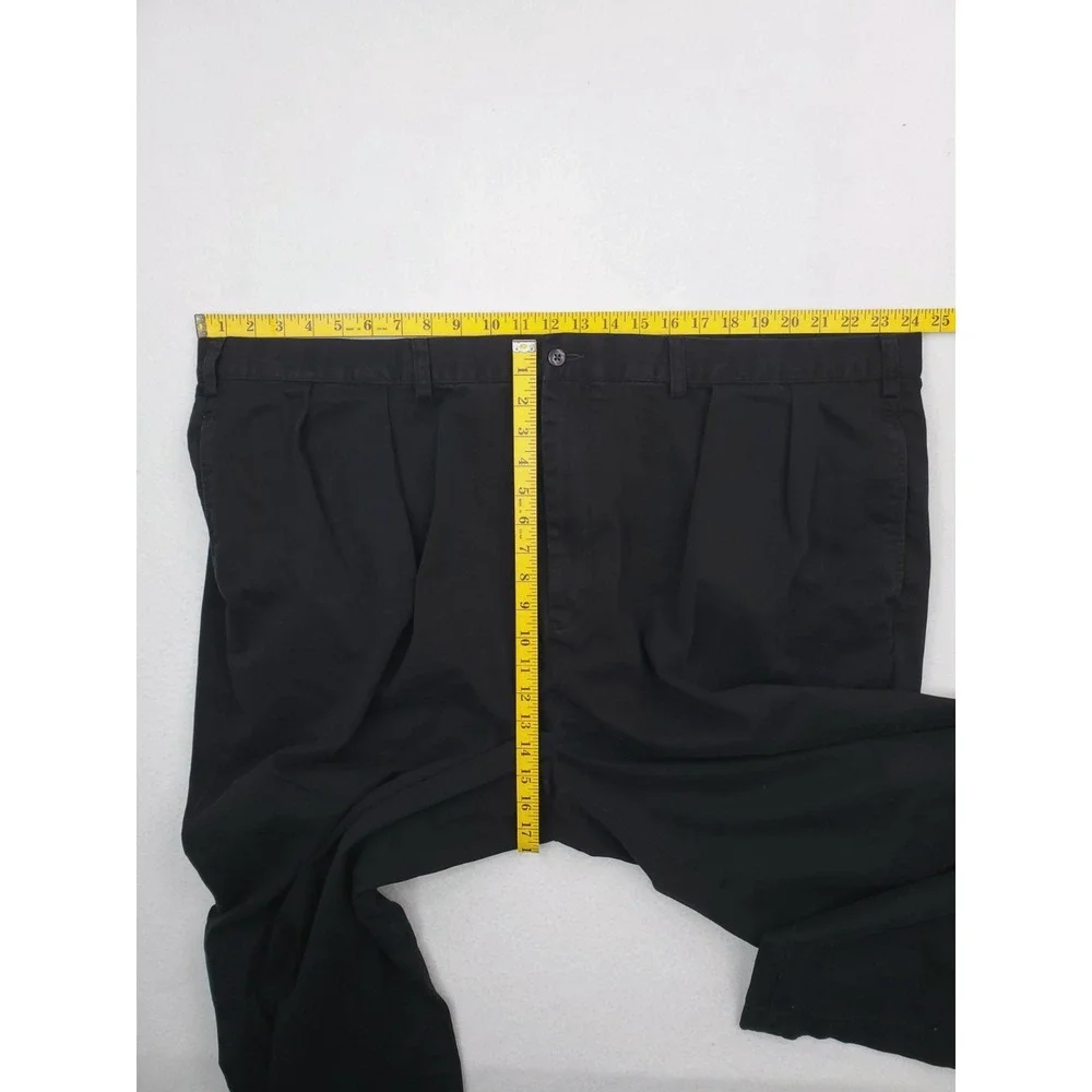 Vintage Polo Ralph Lauren Big Andrew Pants Mens 50Bx27 Black Pleated Slacks